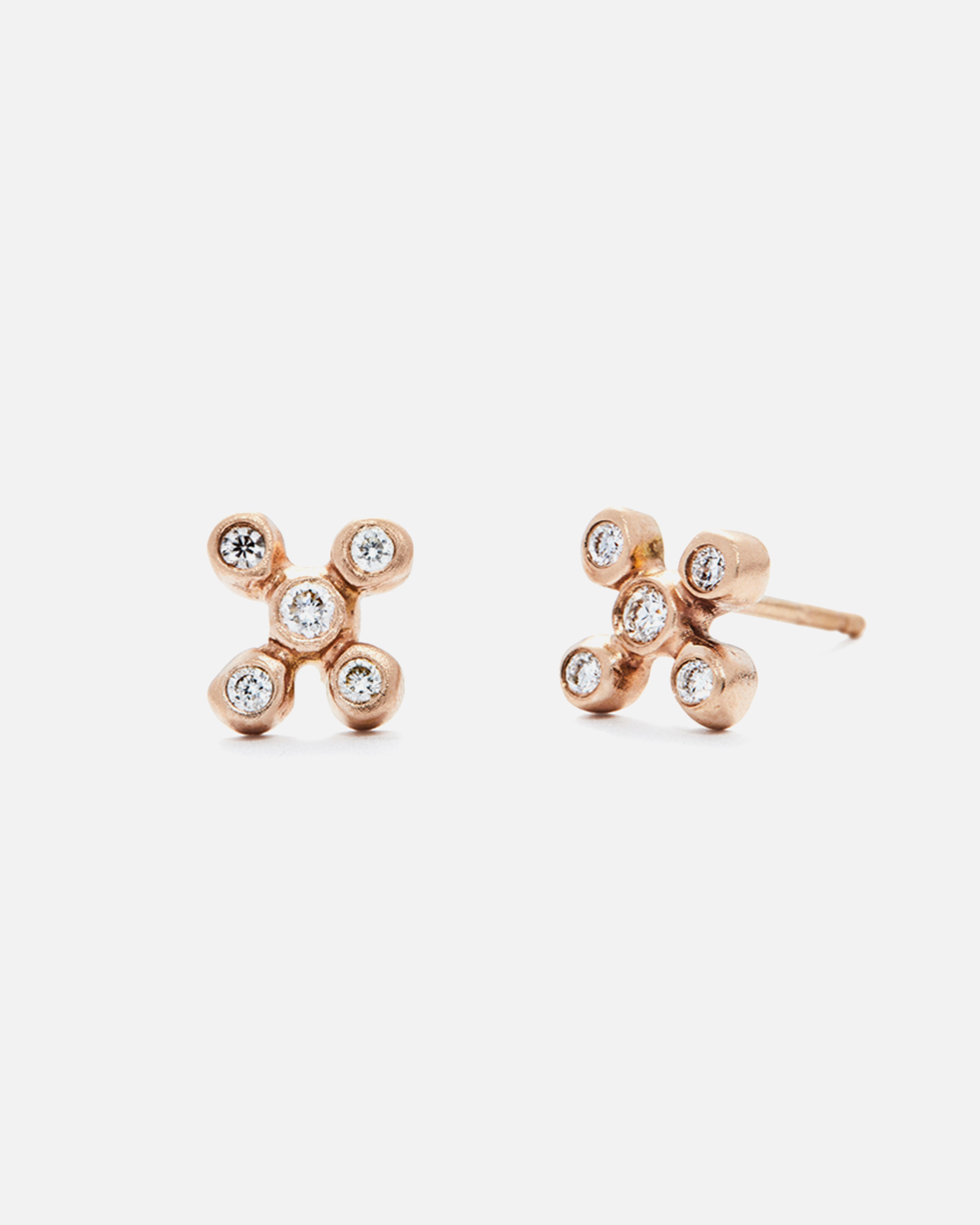 10K White Gold Diamond Stud Earrings for Women - Classic Round Cut Solitaire Studs for Everyday Wear & Special Occasions