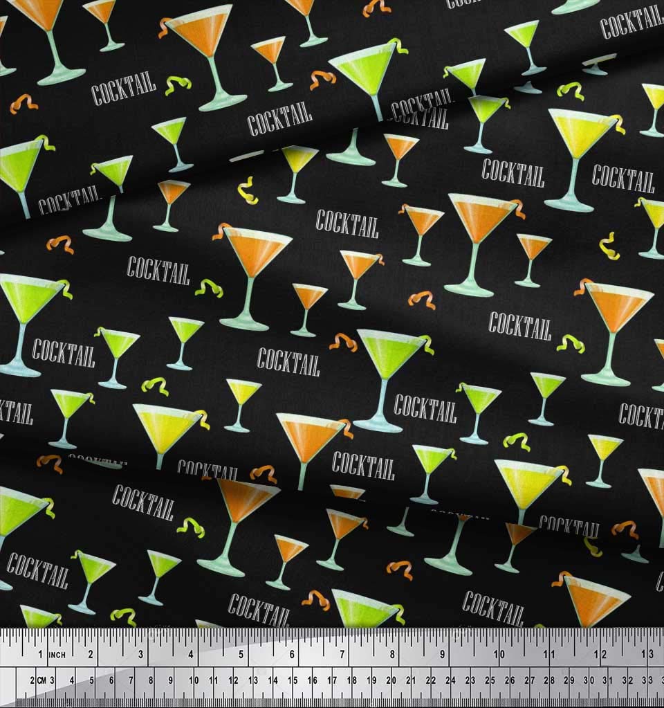Soimoi Moss Georgette Brown Fabric by The Yard - 42 Inch Wide Printed Fabric for Summer Dresses, Cocktail Party Outfits & Chic Fashion Designs - Lightweight Flowy Material for DIY Sewing Projects