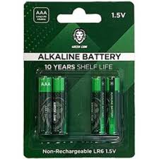 Green Lion AAA 1.6V Alkaline Batteries - Long Lasting Power for Toys, Remote Controls, Flashlights & More - Non-Rechargeable Bulk Batteries for Home & Office Use