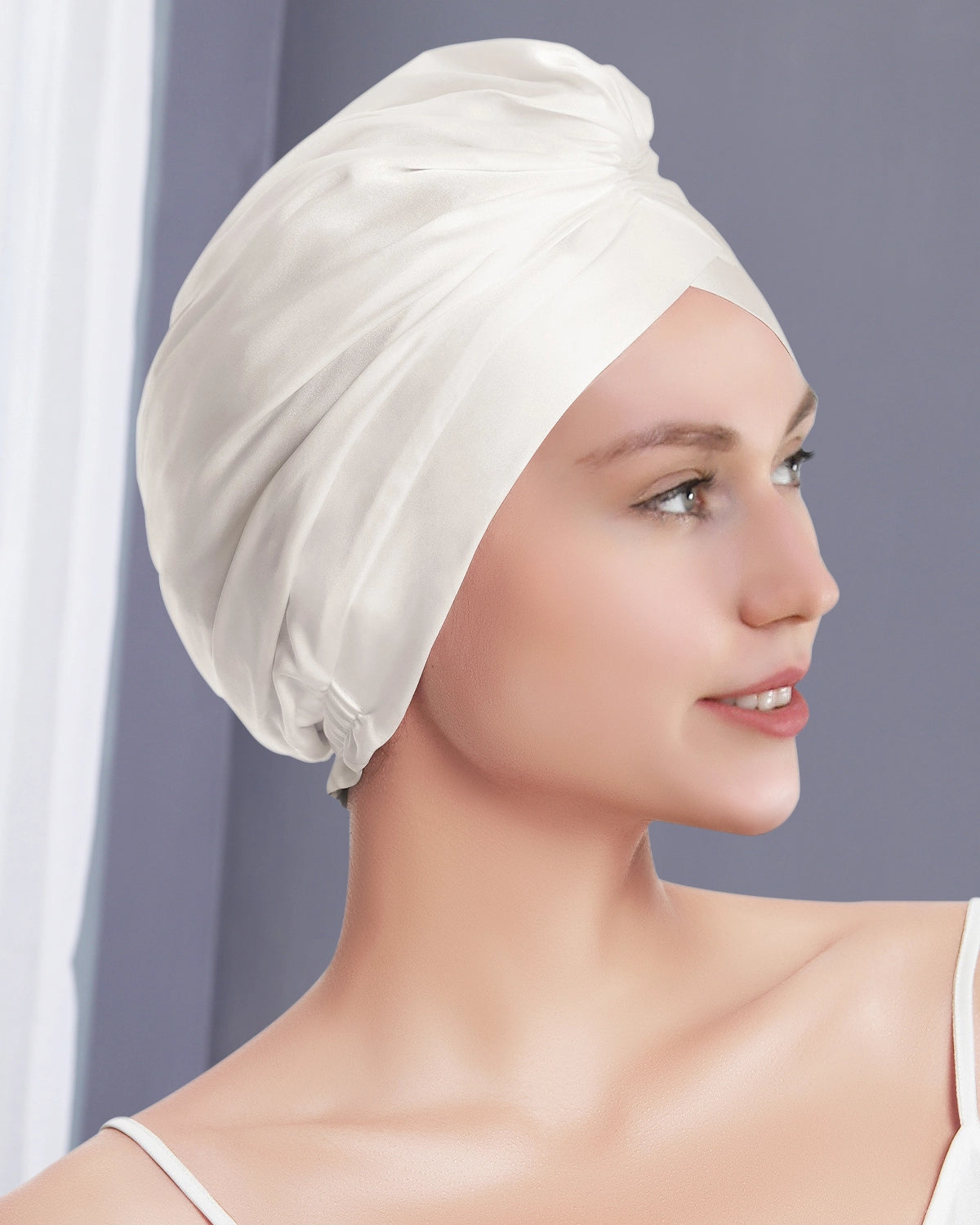 Silk Hair Wrap Turban for Women - Soft & Absorbent Hair Towel for Drying & Styling - Perfect for Post-Shower, Salon, Spa & Home Use