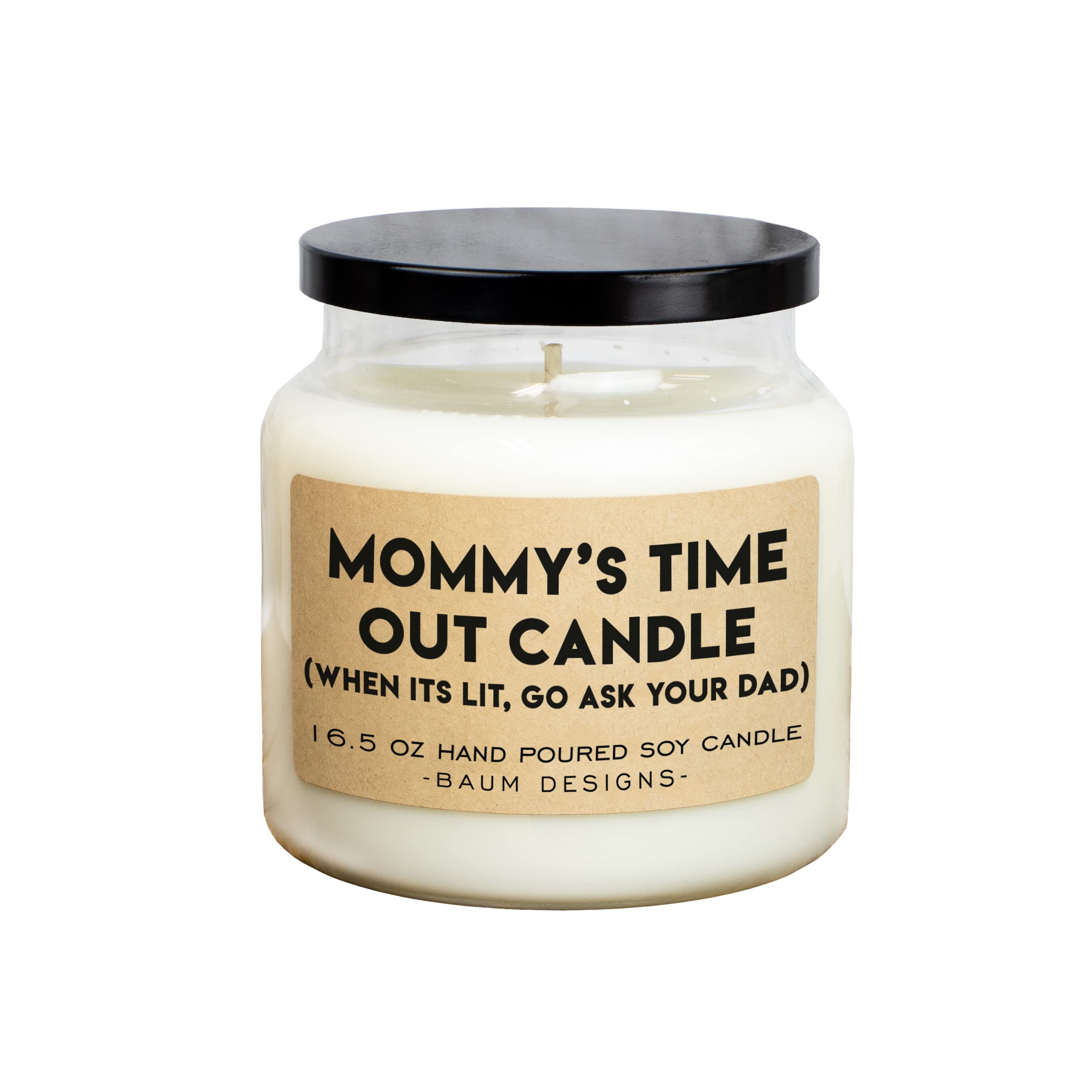 Mommy's Time Out 16.5oz Soy Candle - White Sage & Lavender Scent for Relaxation, Stress Relief & Aromatherapy | Perfect for Bath Time, Meditation & Self-Care Moments