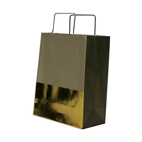 Premium Gold Foil Shopping Bags with Metal Handles - 8