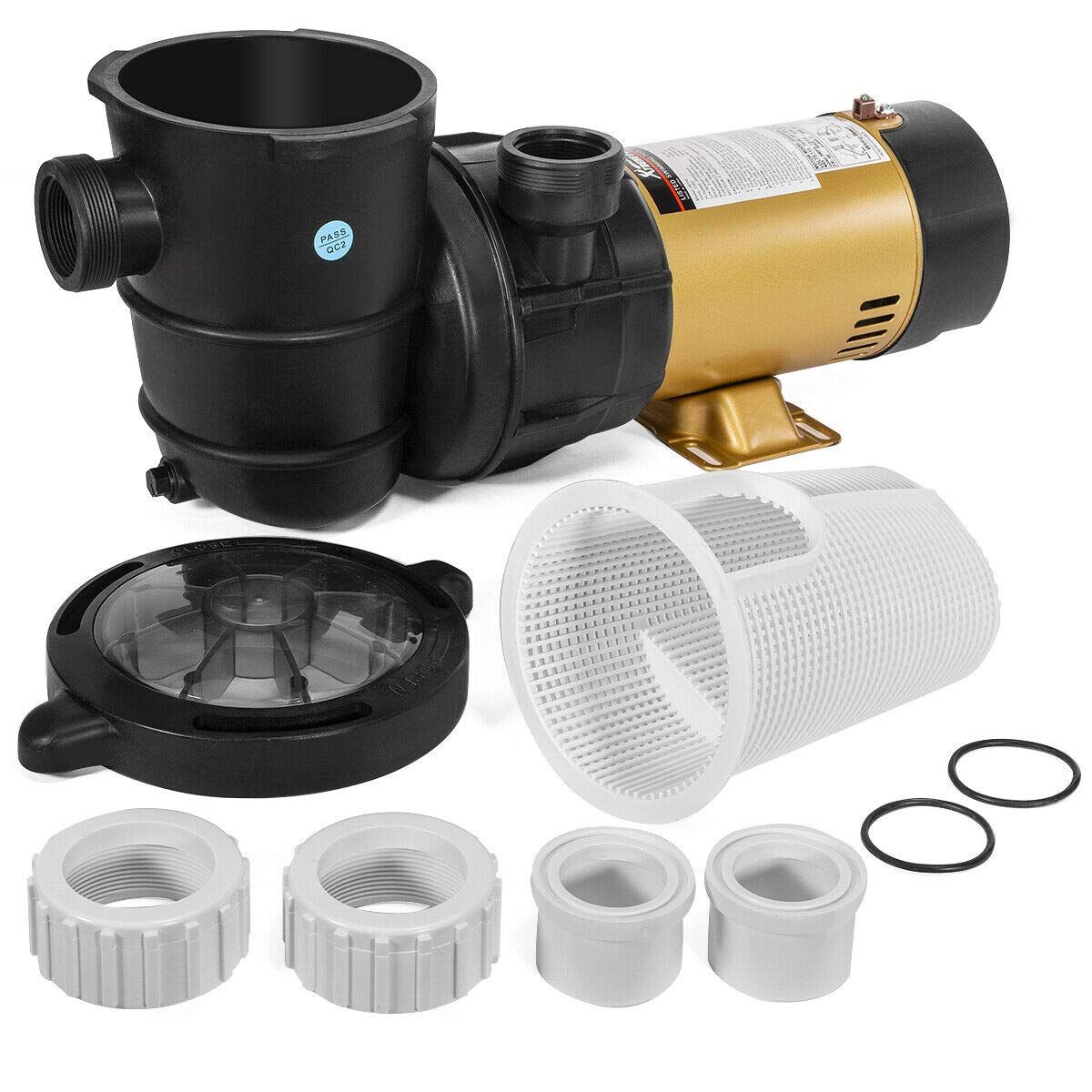Energy Efficient 2-Speed 1.5HP Variable Speed Swimming Pool Pump with Strainer - Perfect for Inground & Above Ground Pools, Saves Energy & Reduces Noise