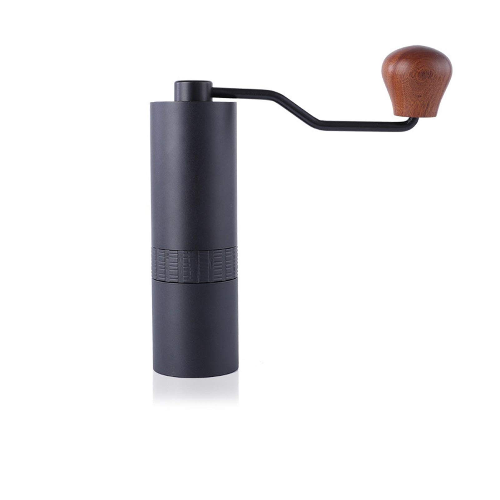 Premium HXHN Manual Coffee Grinder - Adjustable Ceramic Burr, Portable Hand Crank Mill for Espresso, French Press & Pour Over - Compact Aluminum Body (Black) - Perfect for Camping, Travel & Home Brewing