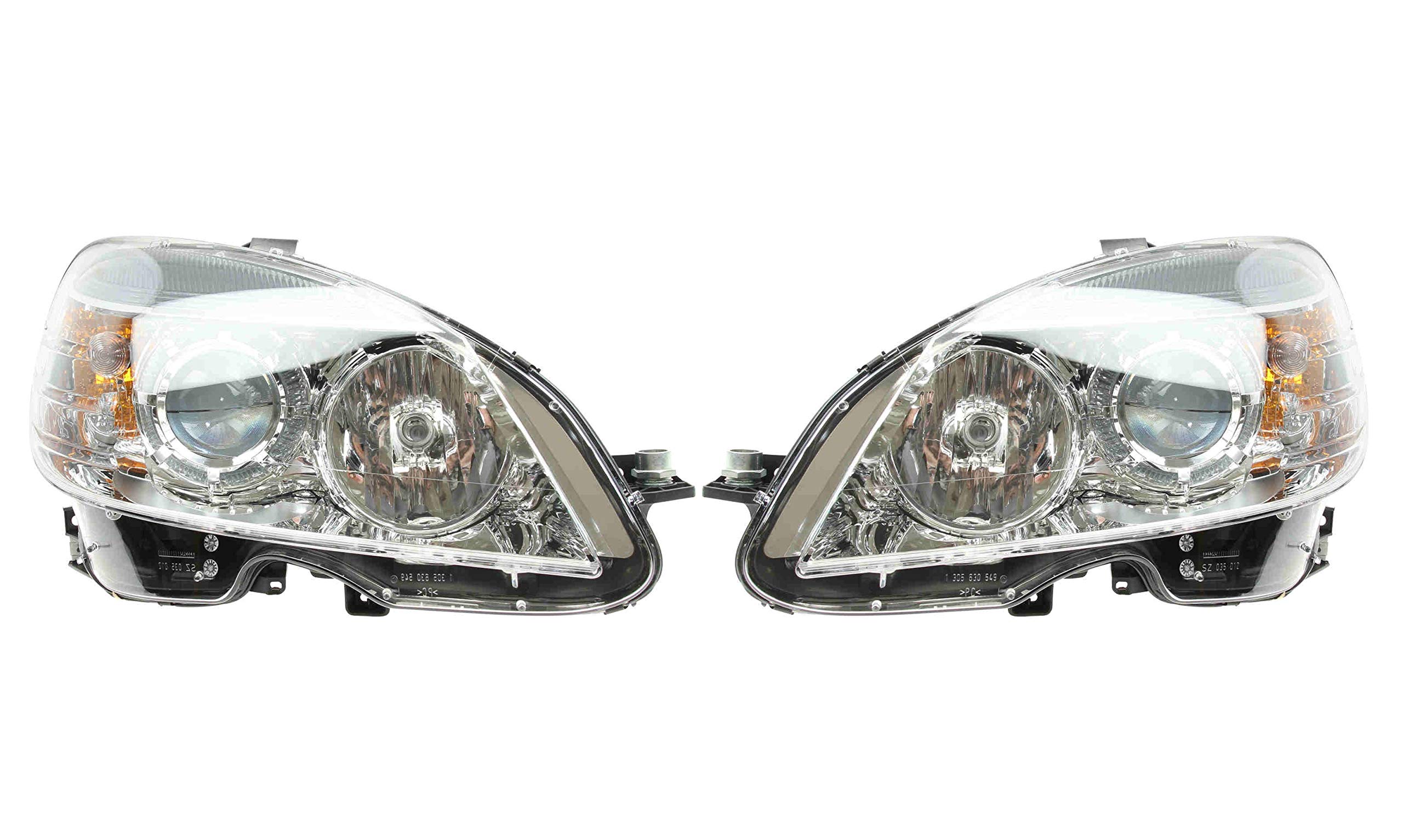 High-Performance Left & Right Magneti Marelli Halogen Headlight Lamps Pair Set for Mercedes W204 C-Class (2008-2014) - Improved Night Visibility & Safety Driving