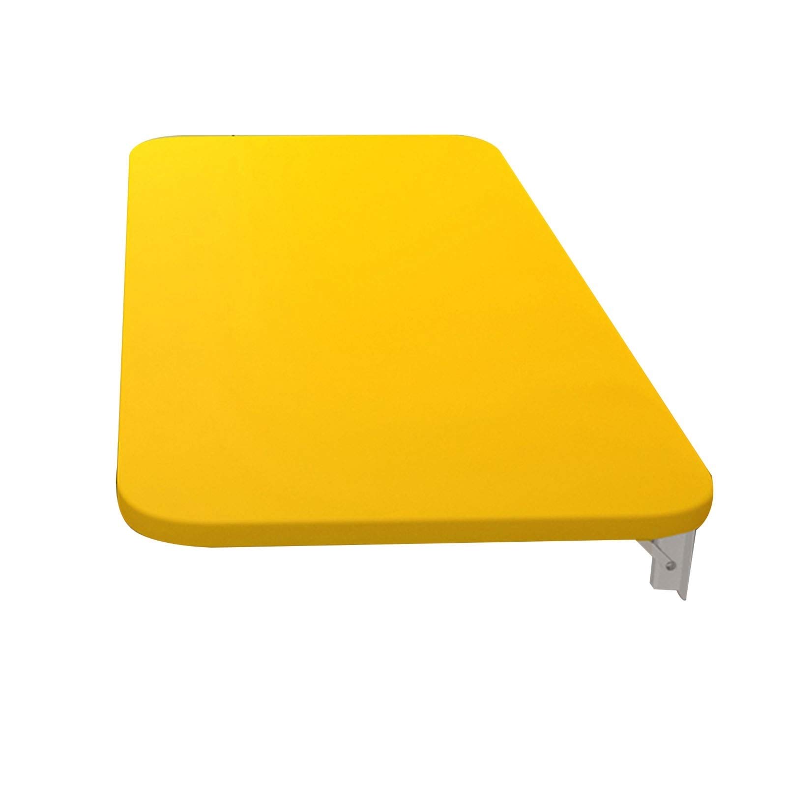 AMDHZ Wall Mounted Folding Desk - Space Saving Collapsible Countertop, Non-Toxic Waterproof Surface (90x40cm, Yellow) | Perfect for Small Kitchens, Bedrooms & Home Offices