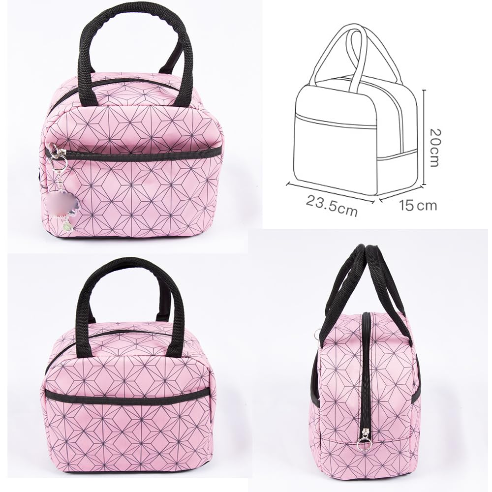 Maxer Japanese Anime Insulated Lunch Bag for Women & Kids - Cute Bento Box Holder for School, Work, Picnics & Outdoor Activities