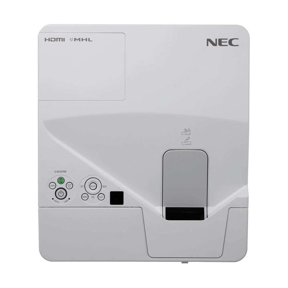 NEC NP-UM361X Ultra Short Throw Projector - 4K UHD Home Theater Projector for Movies, Gaming & Office Presentations | Bright 3600 Lumens | HDR & 3D Ready | Perfect for Living Rooms, Classrooms & Conference Rooms