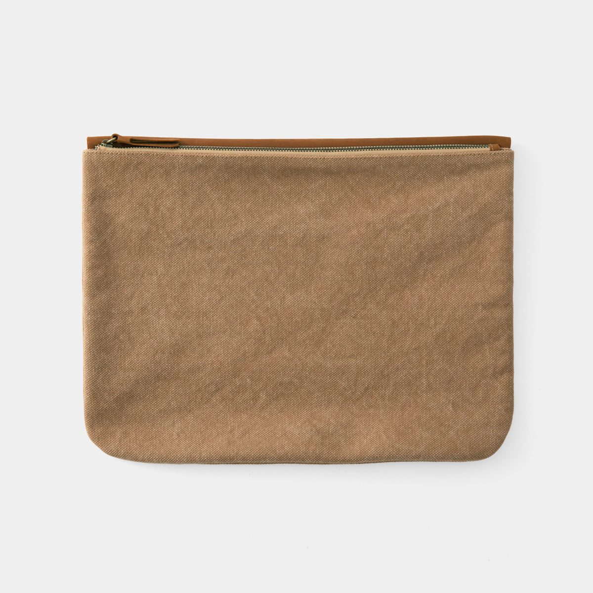 TRAVELER'S COMPANY Traveler's Factory Canvas Pouch - Large Size Beige | Durable Travel Organizer for Passport, Wallet & Accessories | Perfect for Business Trips & Vacations