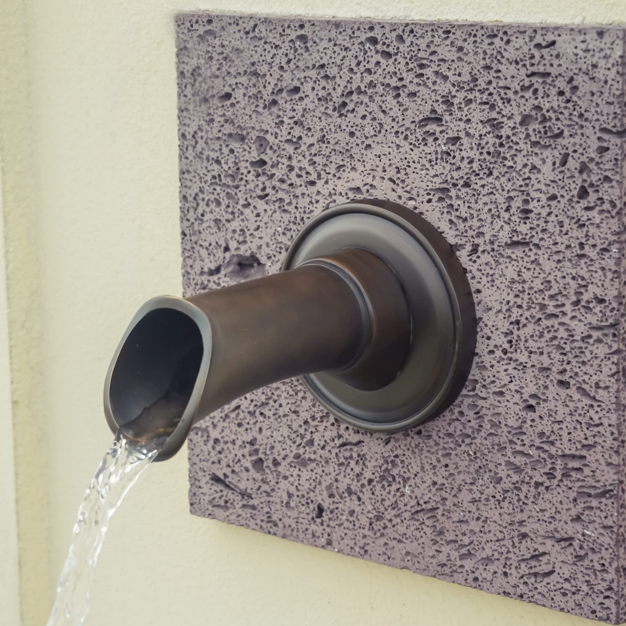Exquisite Solid Brass Handcrafted Waterfall Spout - Luxury Landscape Fountain Spout for Pools, Ponds & Water Walls - Perfect for Garden Decor, Outdoor Water Features & Zen Waterfalls