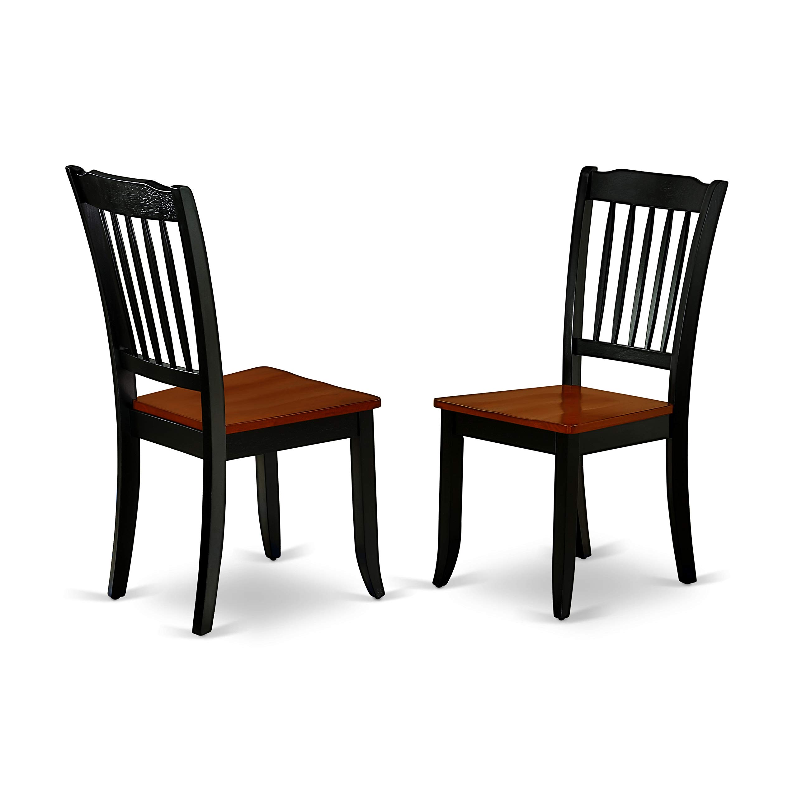 Modern 3-Piece Dining Table Set with Drop-Leaf Rectangle Wooden Table & 2 Chairs - 30x48 Inch, Black & Cherry Finish - Perfect for Small Spaces, Apartments & Cozy Dining Areas