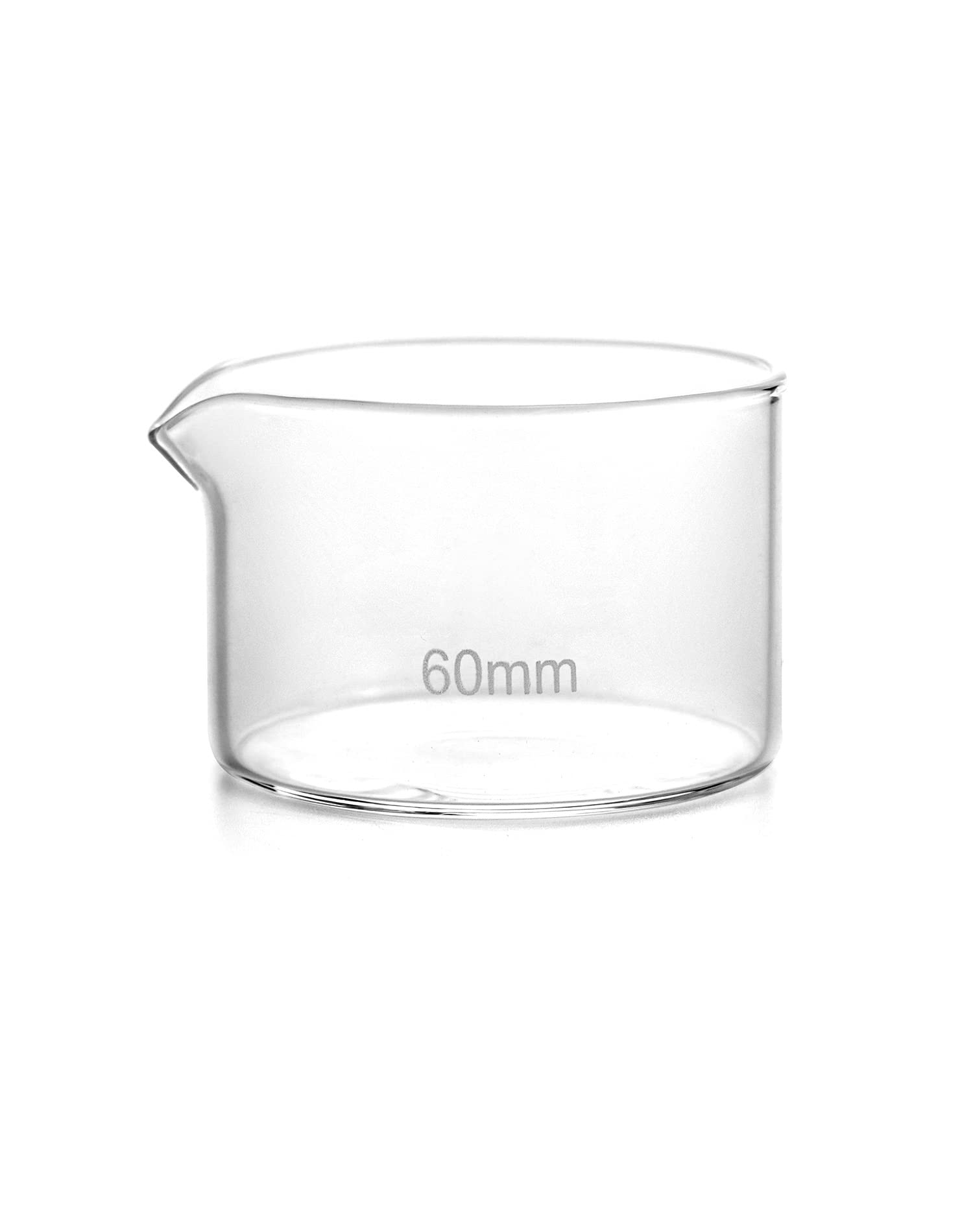 QWORK 50ml Crystallizing Dishes, 2 Pack Borosilicate 3.3 Glass Lab Dishes with Flat Bottom, Spout & Heavy Rim - Ideal for Chemistry Experiments, Science Classrooms, Home Labs, DIY Crafts & Kitchen Use