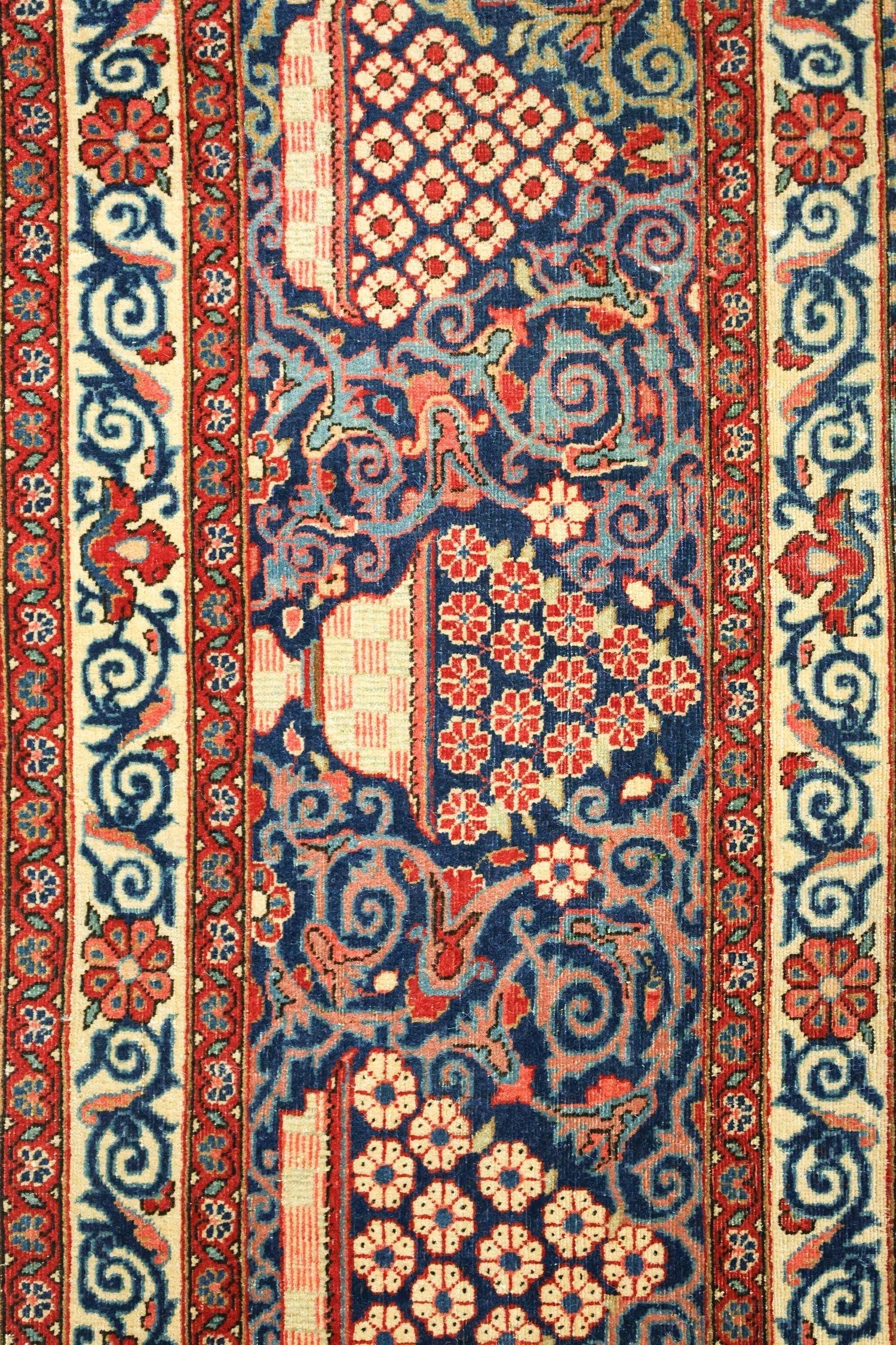Antique Dabir Kashan Handwoven Traditional Persian Rug - JF8661 | Perfect for Living Room, Bedroom & Home Decor