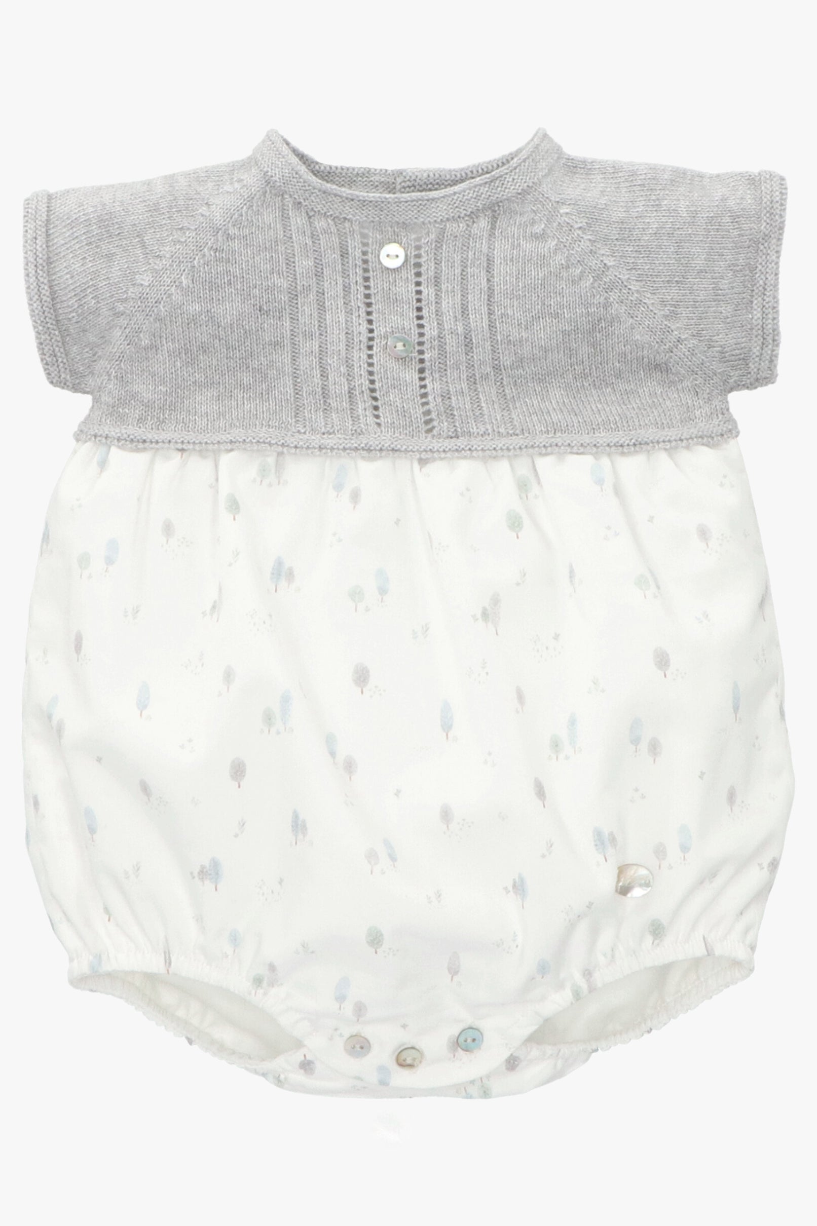 Saige Light Grey Tree Print Romper - Stylish & Comfortable Jumpsuit for Women | Perfect for Summer Outfits, Beach Vacations & Casual Wear