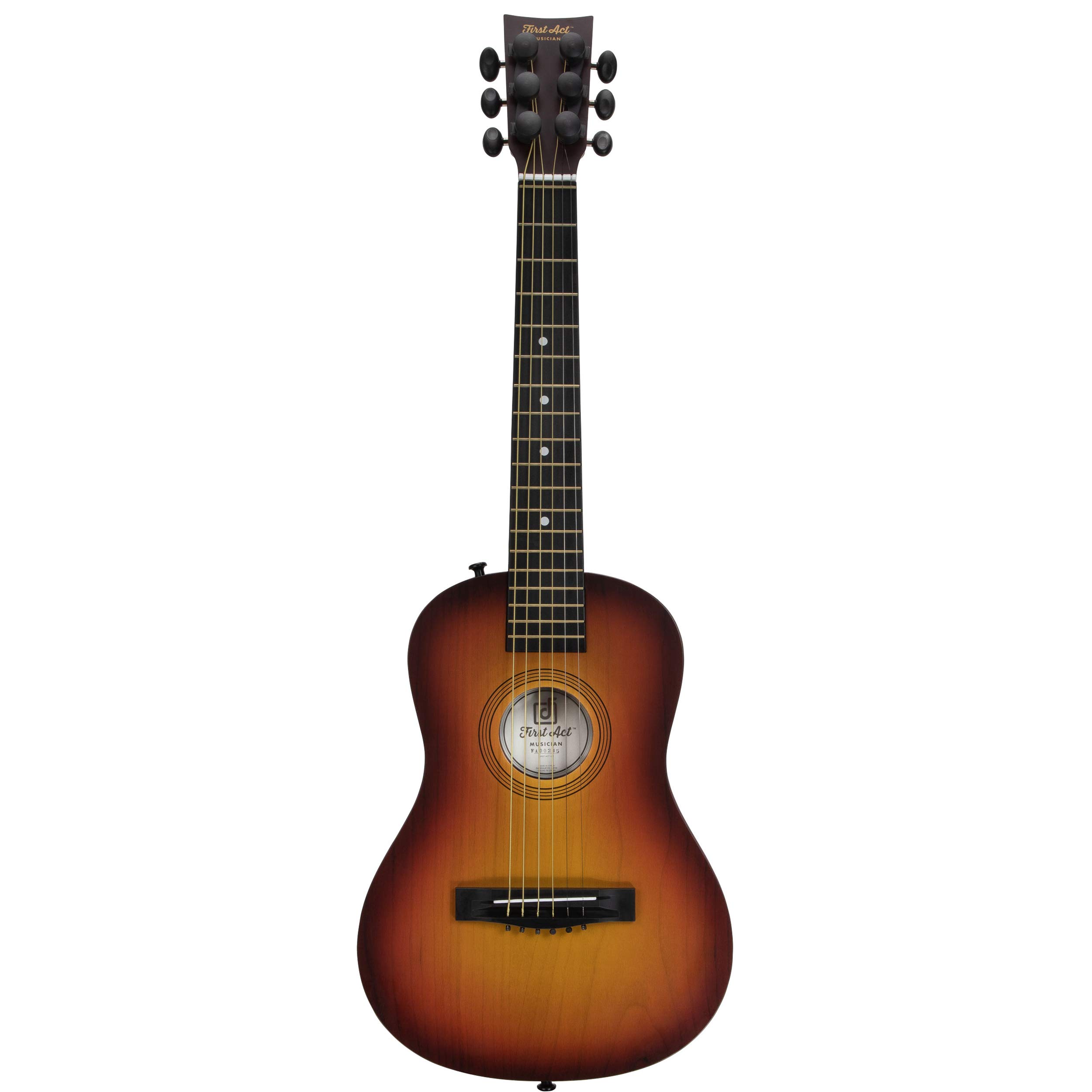 First Act 30-Inch Acoustic Sunburst Guitar with Brass Strings - Steel-Reinforced Neck, Tuning Gear & Strap Buttons | Perfect for Beginners, Travel & Home Practice | Musical Instruments Gift for Kids & Adults