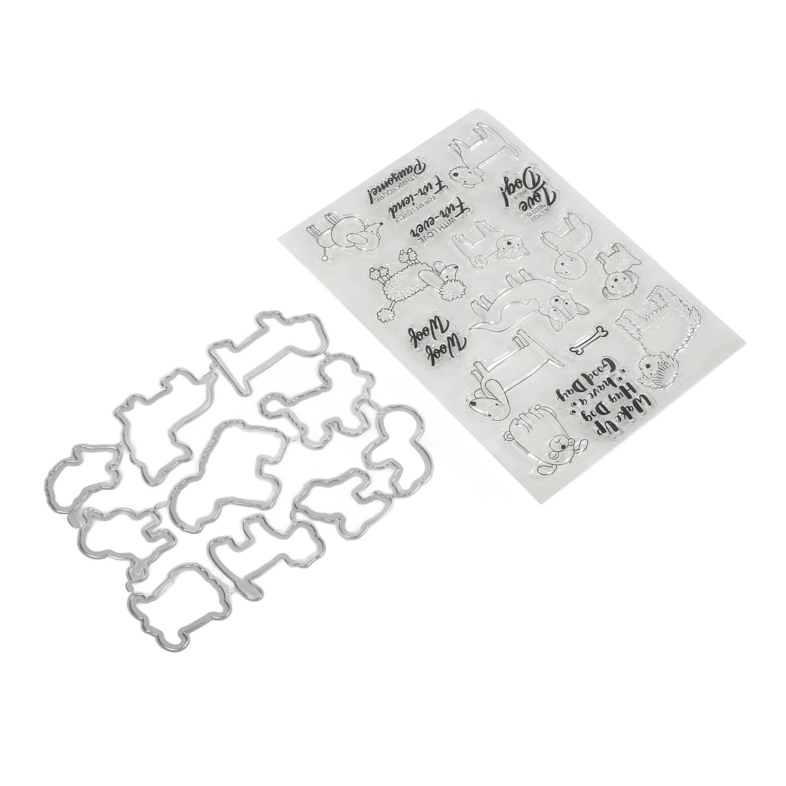 Custom DIY Embossing Stamp Kit - Clear Imprint, Easy to Use with Unique Dog & Sheep Designs for Scrapbooking, Card Making & Craft Projects | Perfect for Handmade Greeting Cards, Journals & Home Decor