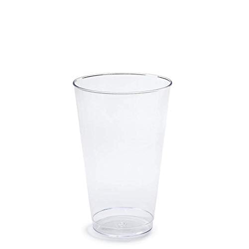 100-Pack Clear 14oz Disposable Plastic Tumbler Cups for Wedding, Party & Events - Bulk Plastic Drinkware for Celebrations, Receptions & Gatherings