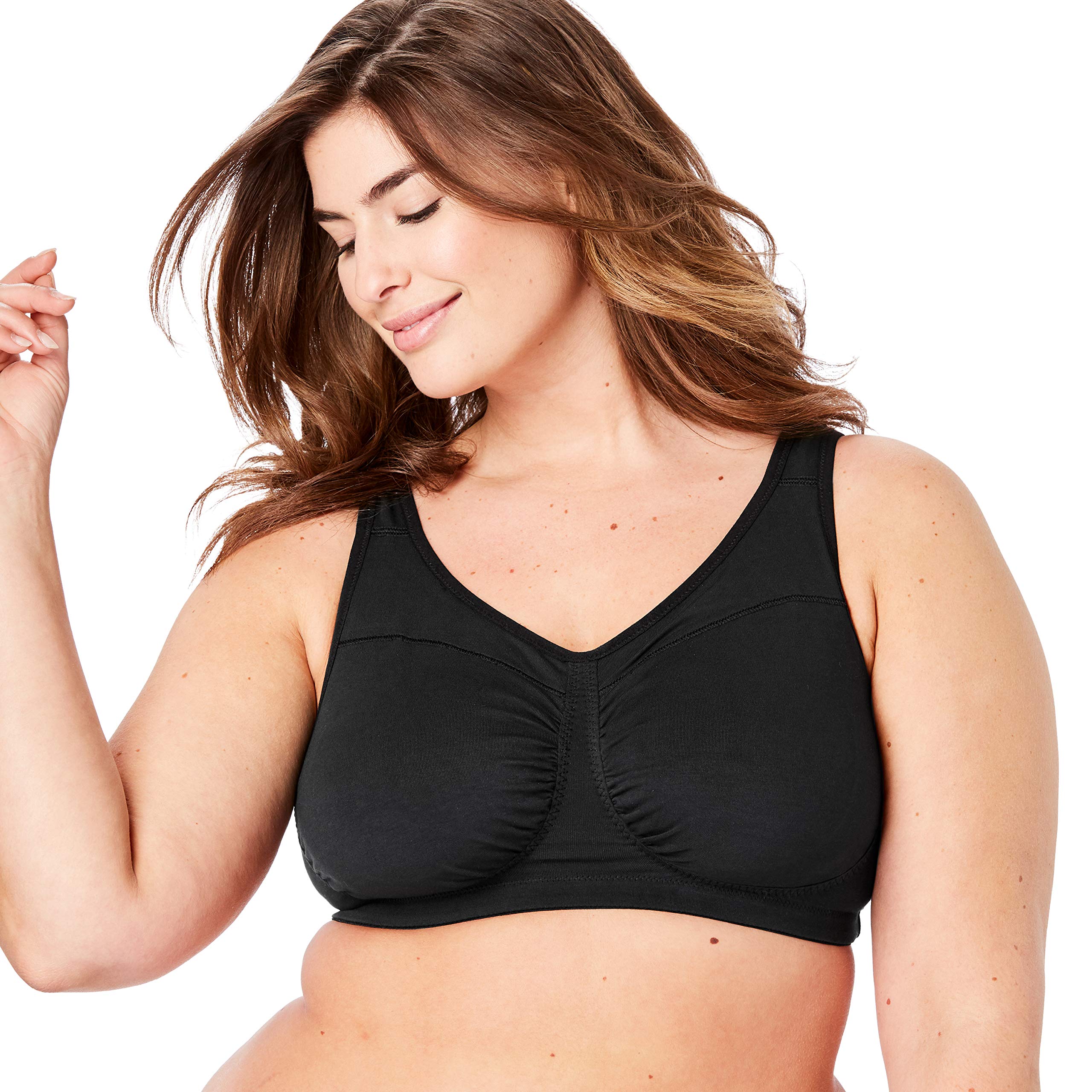 Comfort Choice Women's Plus Size Wireless Leisure Bra - Soft Support for Yoga, Lounge & Everyday Wear - Seamless Comfort for Full-Figured Women