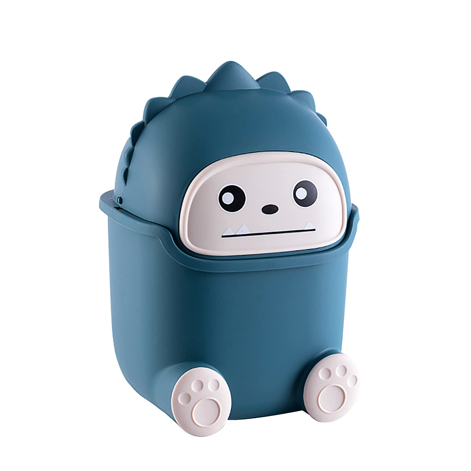 Mini Desk Garbage Can - Small Table Trash Bin with Shake Cover, Compact Paper Basket for Office, Desktop, Coffee Table & Kitchen (Dark Blue) | Perfect for Home, Office & Workspace Organization