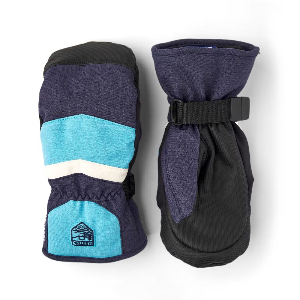 Hestra Atlas Kids Gore-Tex Ski Mittens - Waterproof & Warm Winter Gloves for Boys & Girls - Navy Blue - Perfect for Snowboarding, Sledding & Cold Weather Activities