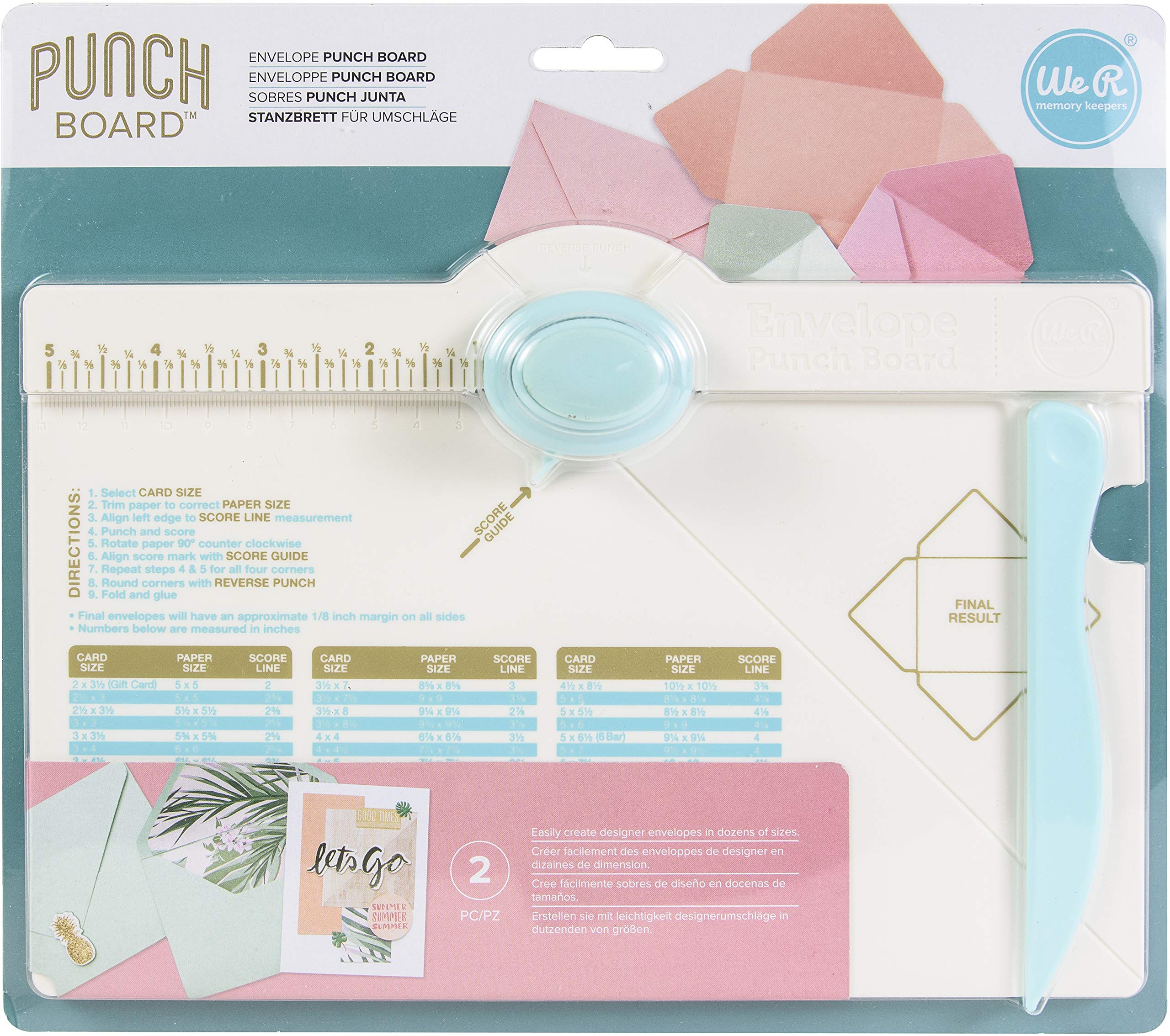 We R Memory Keepers Envelope Punch Board - Best DIY Envelope Maker Tool for Card Making, Scrapbooking & Gift Wrapping | Create Custom Envelopes in Minutes