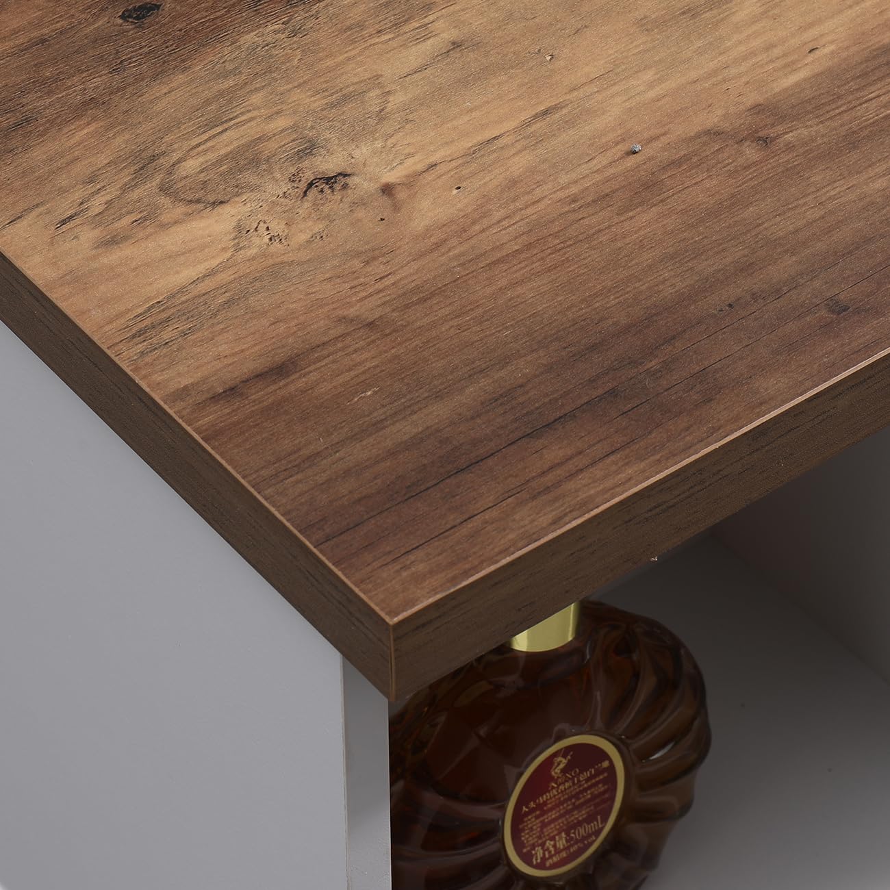 4HOMART Farmhouse Coffee Table with Storage & Sliding Barn Doors - Rustic Living Room Center Table with Shelves, Rectangular Tea Table & Cocktail Table for Home Decor | Perfect for Small Spaces, Apartments & Cozy Living Rooms