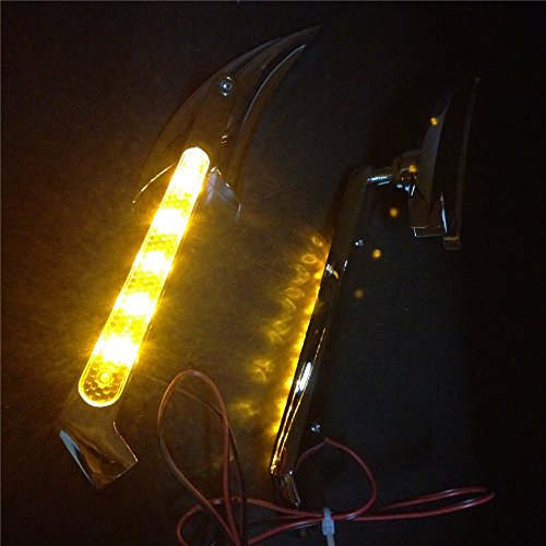 Honda CBR600 CBR900 CBR929 CBR954 CBR1000RR LED Turn Signal Lights - Oval Shape Running Blade Mirror Compatible Motorcycle Indicators for Enhanced Visibility & Safety | Perfect for Night Riding & Urban Commuting