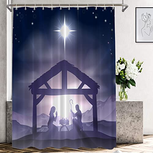 Christmas Nativity Little House White