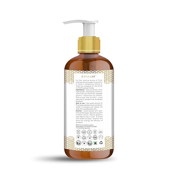 Premium Musk Scented Body Wash for Men - Hydrating & Refreshing Shower Gel for Daily Use - Ideal for Gym, Workout & Post-Sports Cleansing