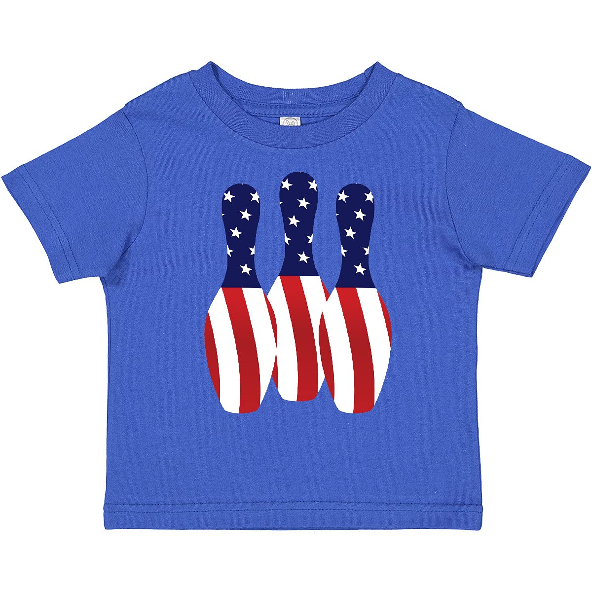 Inktastic USA Flag Bowling T-Shirt for Toddlers - Perfect Bowling Gift