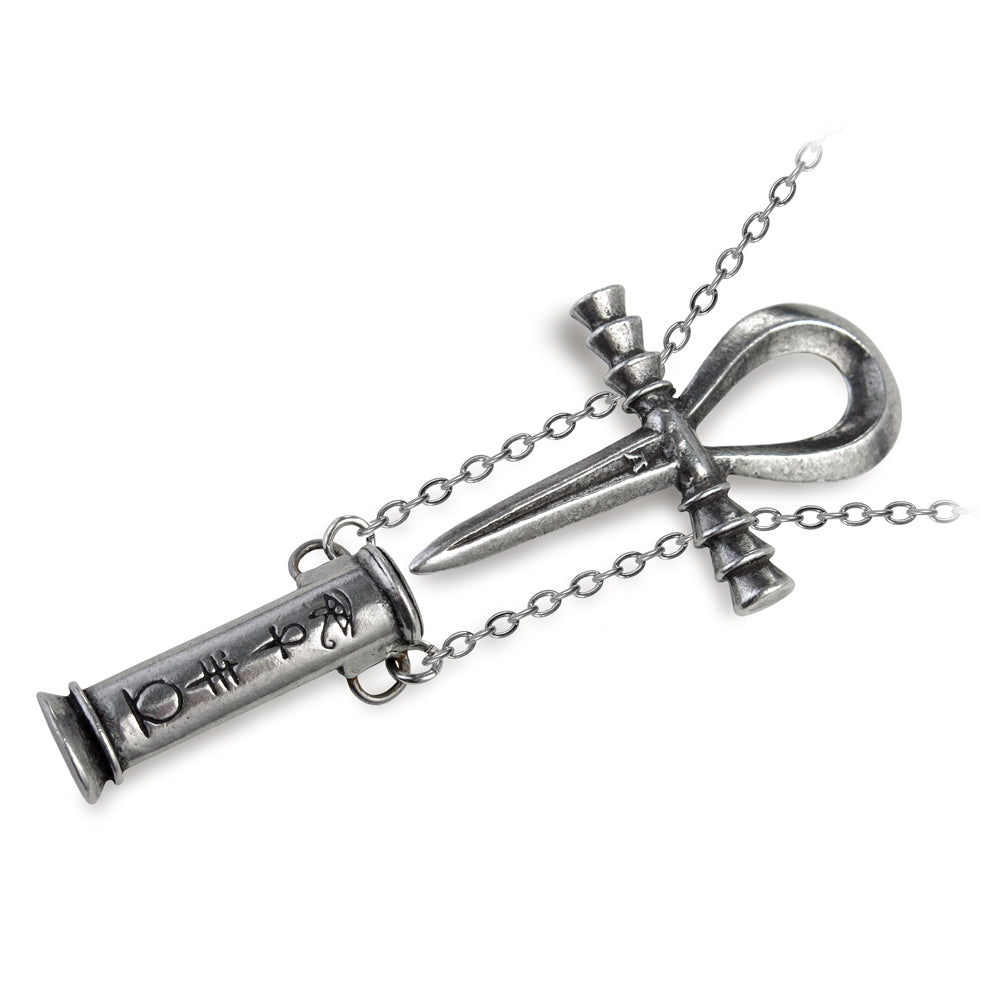 Ankh Of The Dead Necklace - Ancient Egyptian Cross Pendant for Men & Women - Gothic Jewelry for Halloween, Cosplay, and Everyday Wear