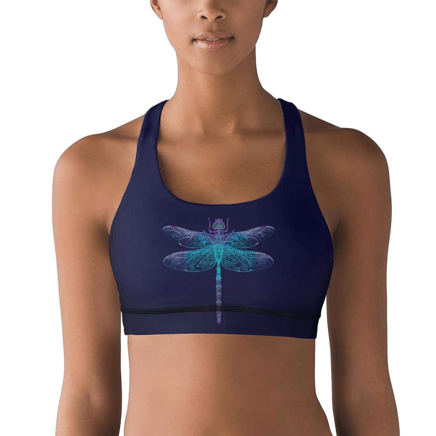 Women's High Support Padded Sports Bra - Breathable Workout Top for Gym, Yoga, Running & Dance - Comfortable Athletic Vest for Active Women