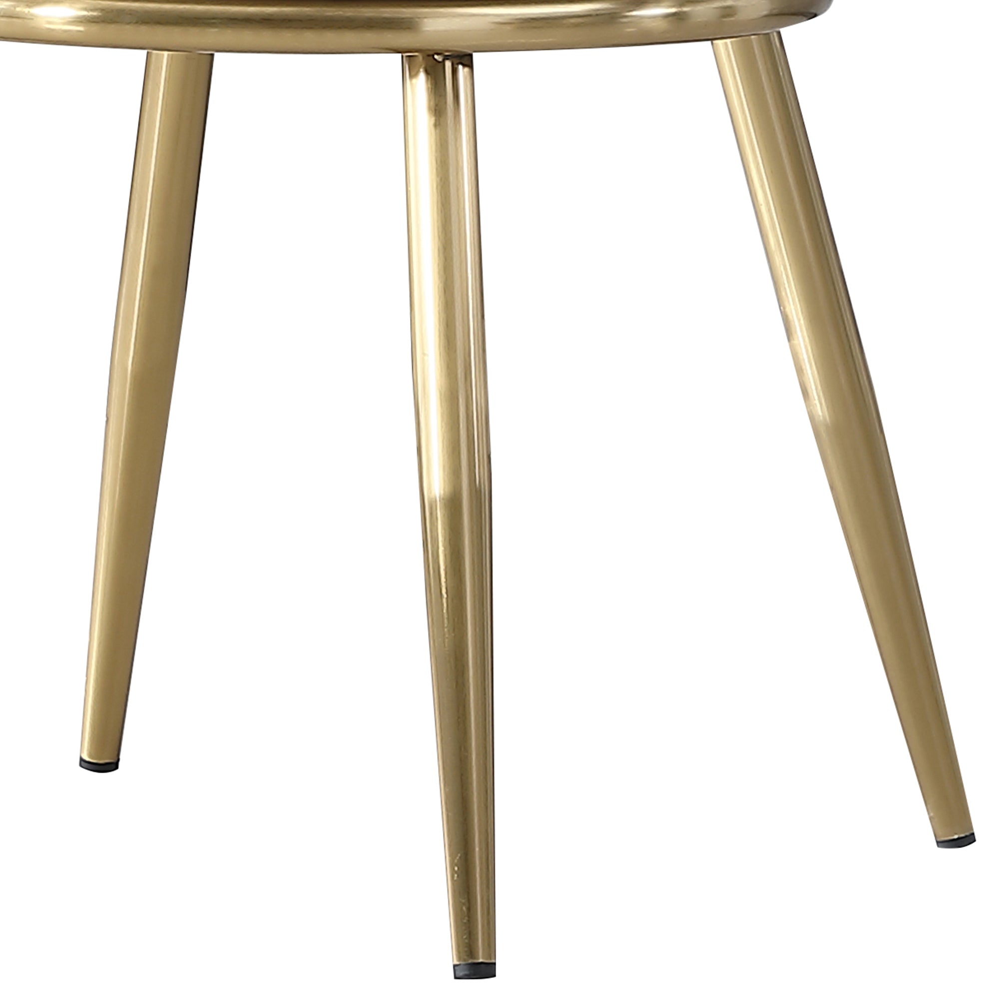Modern PU Leather Dining Chairs Set of 2 with Gold Metal Legs - Beige Kitchen & Dining Room Furniture for Home, Restaurant, and Office Use