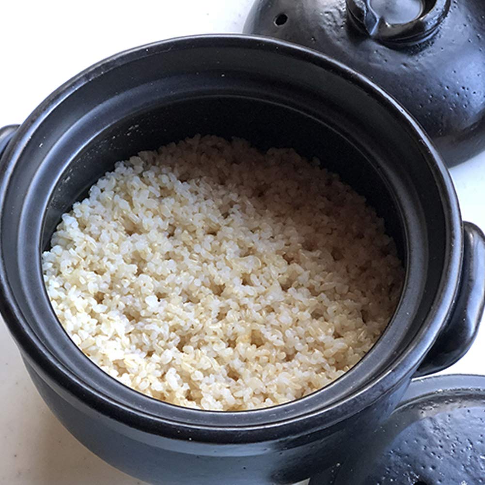 Premium Japanese Donabe Clay Rice Cooker - 3 Go (1900ml) with Inner Lid, Authentic Mie Pottery for Perfect Sushi & Sticky Rice | Stovetop & Oven Safe for Home Cooking & Restaurant Use