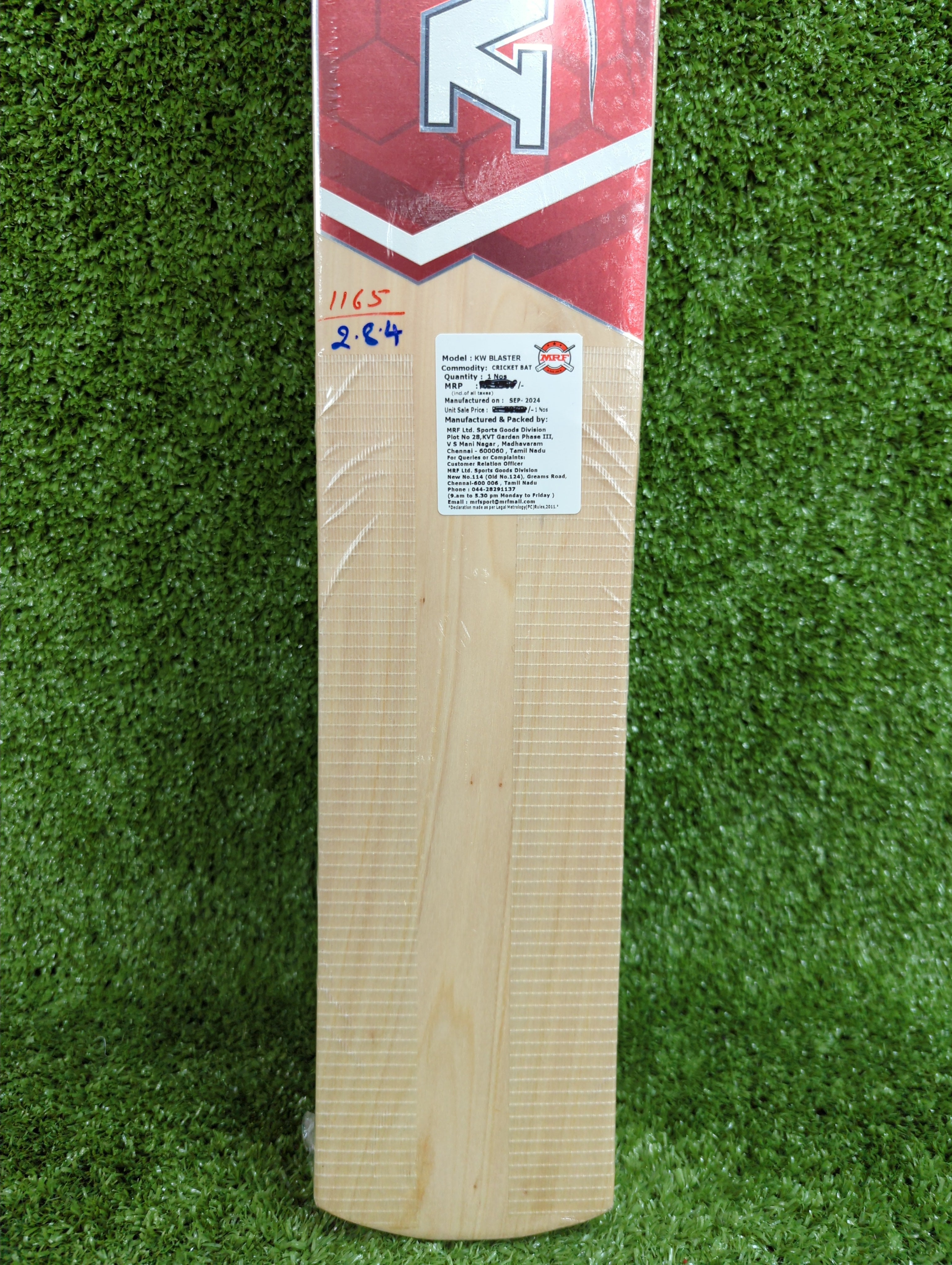 MRF Blaster Kashmir Willow Cricket Bat - Premium Quality for Practice & Matches - Perfect for Cricket Training, Games & Tournaments