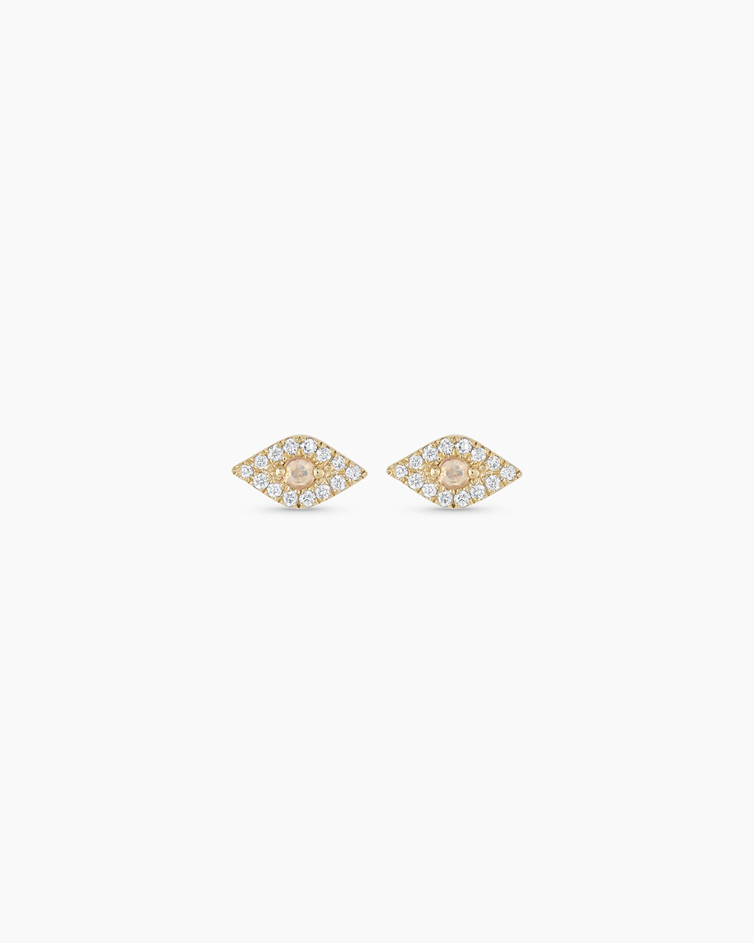 Evil Eye Stud Earrings with Diamonds - Protection Jewelry for Women, Gift for Birthday & Travel | Hypoallergenic & Stylish