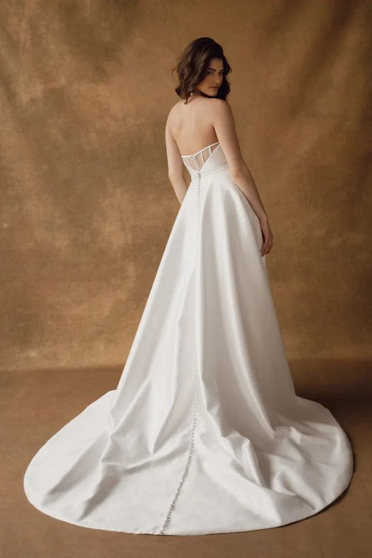 Jenny Yoo Dovima Wedding Dress with Detachable Overskirt - Elegant A-Line Bridal Gown for Church Ceremony & Outdoor Wedding
