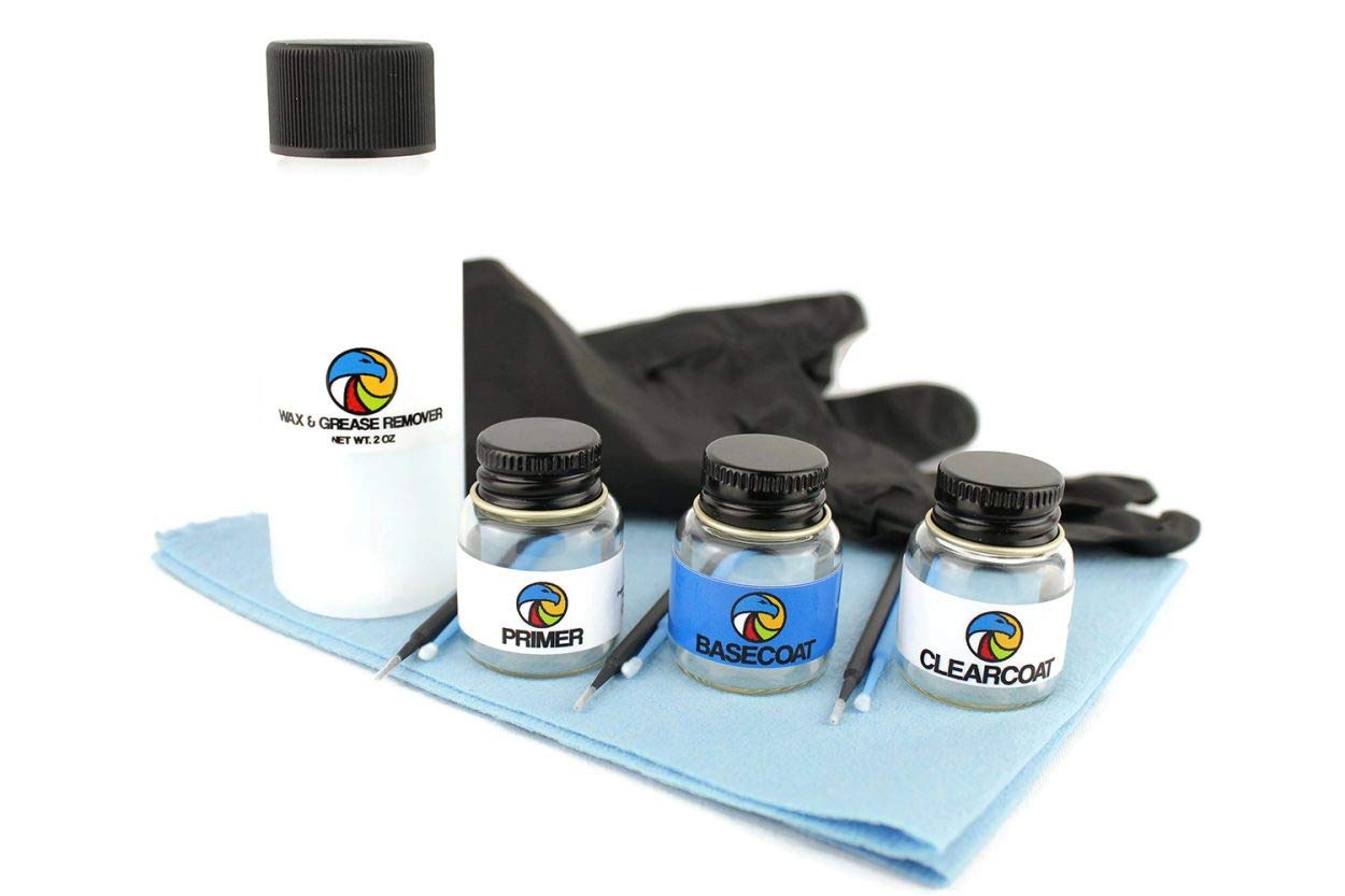 Mitsubishi Touch Up Paint Kit (1990-2020 Models) - AC10955 White | OEM-Match Auto Paint with Primer, Basecoat & Clearcoat | Perfect for Scratches, Chips & Minor Repairs