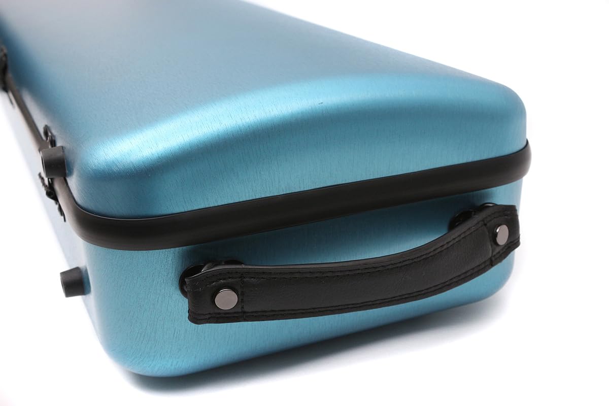 Premium 4/4 Full Size Carbon Fiber Violin Case - High Strength Hard Shell with Durable Handles, Backpack Straps & Music Sheet Pocket (Blue, Buckle Lock) - Perfect for Professional Musicians, Music Students & Travel Performances
