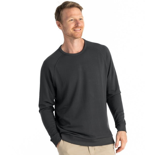 Men's Bamboo Lightweight Fleece Crew Neck Sweatshirt - Soft & Breathable for Casual Wear, Lounge & Outdoor Activities