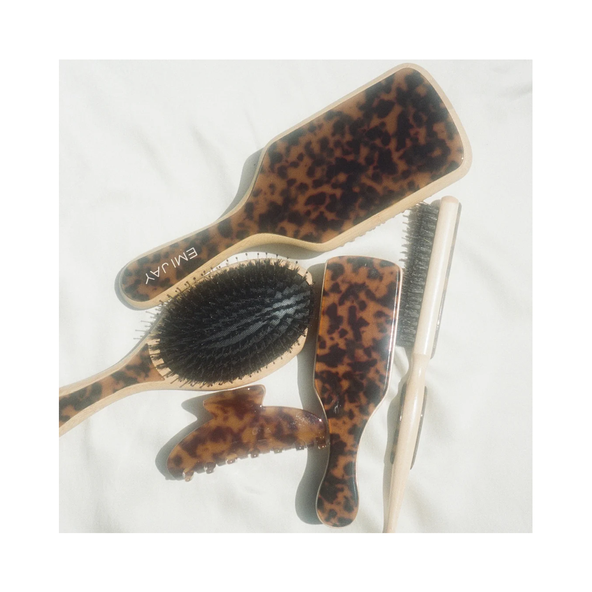 Emi Jay Mini Boar Bristle Hair Brush for Shine & Detangling - Perfect for Travel, Purse & On-the-Go Styling