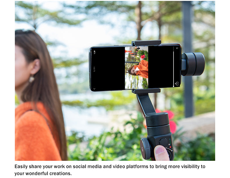 ZP1 3-Axis Smartphone Gimbal Stabilizer for iPhone & Android - Perfect for Vlogging, Travel Videos & Smooth Social Media Content