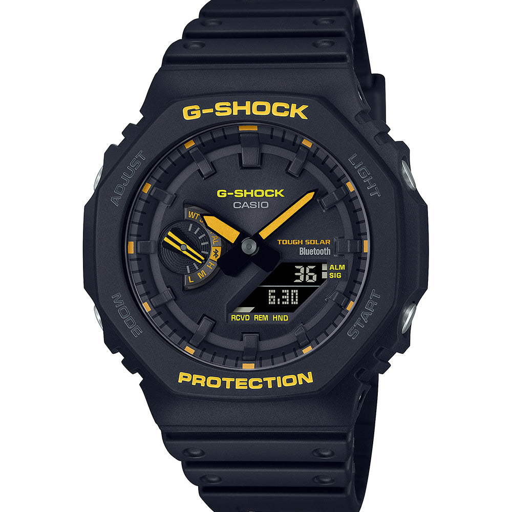 Casio G-Shock GAB2100CY-1A Analog-Digital Black & Yellow Sports Watch for Men - Rugged Outdoor, Running & Adventure Activities