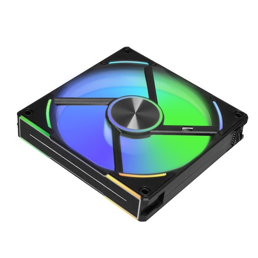 Lian Li UNI FAN AL V2 140mm RGB PWM PC Cooling Fan - High Performance, Quiet, Black/White (UF-AL140V2) - Perfect for Gaming PC, Case Cooling & Custom Builds