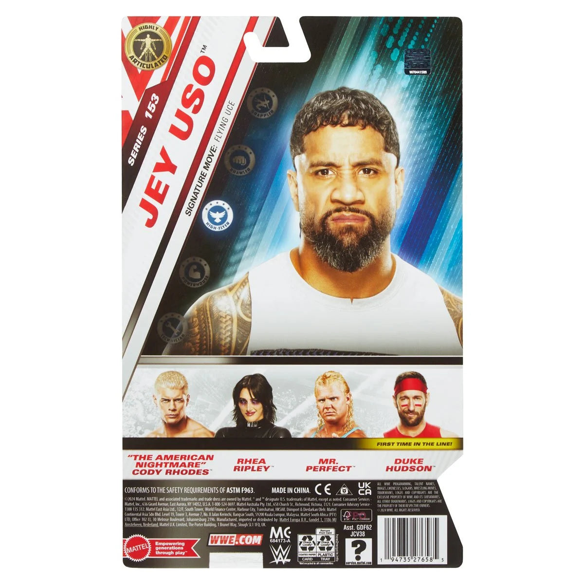 Jey Uso WWE Main Event Series 153 Action Figure - Collectible Wrestling Toy for Kids & Adults - Perfect for Play, Display & WWE Fan Collections