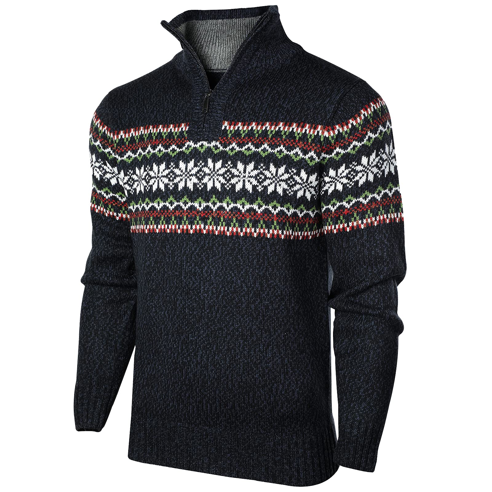 Superora Men's Half Zip Pullover Sweater - Long Sleeve Knitwear for Casual Wear