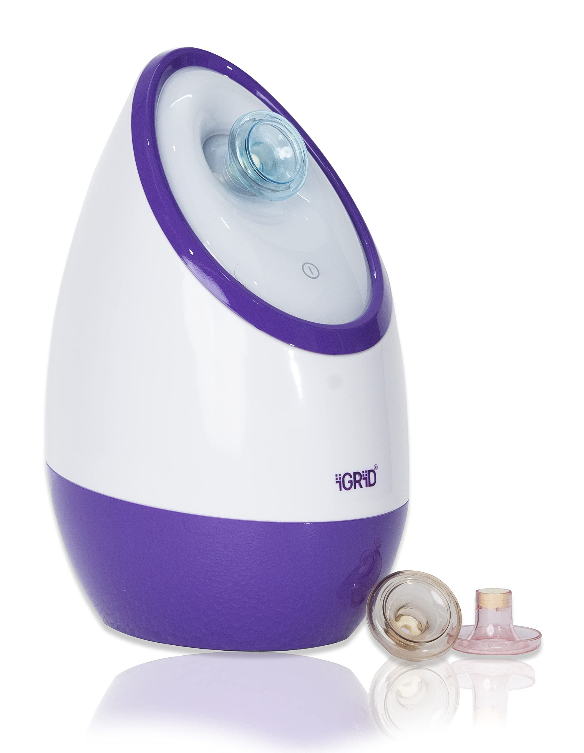 **iGRiD Nano Ionic Facial Steamer – Adjustable Steam Nozzle for Deep Pore Cleansing, Hydration & Skin Tightening | Portable Face Sauna & Humidifier | Promotes Radiant Skin & Improved Blood Flow | Model IG1094 | 1-Year Warranty | Perfect for Home Spa & Travel Skincare**