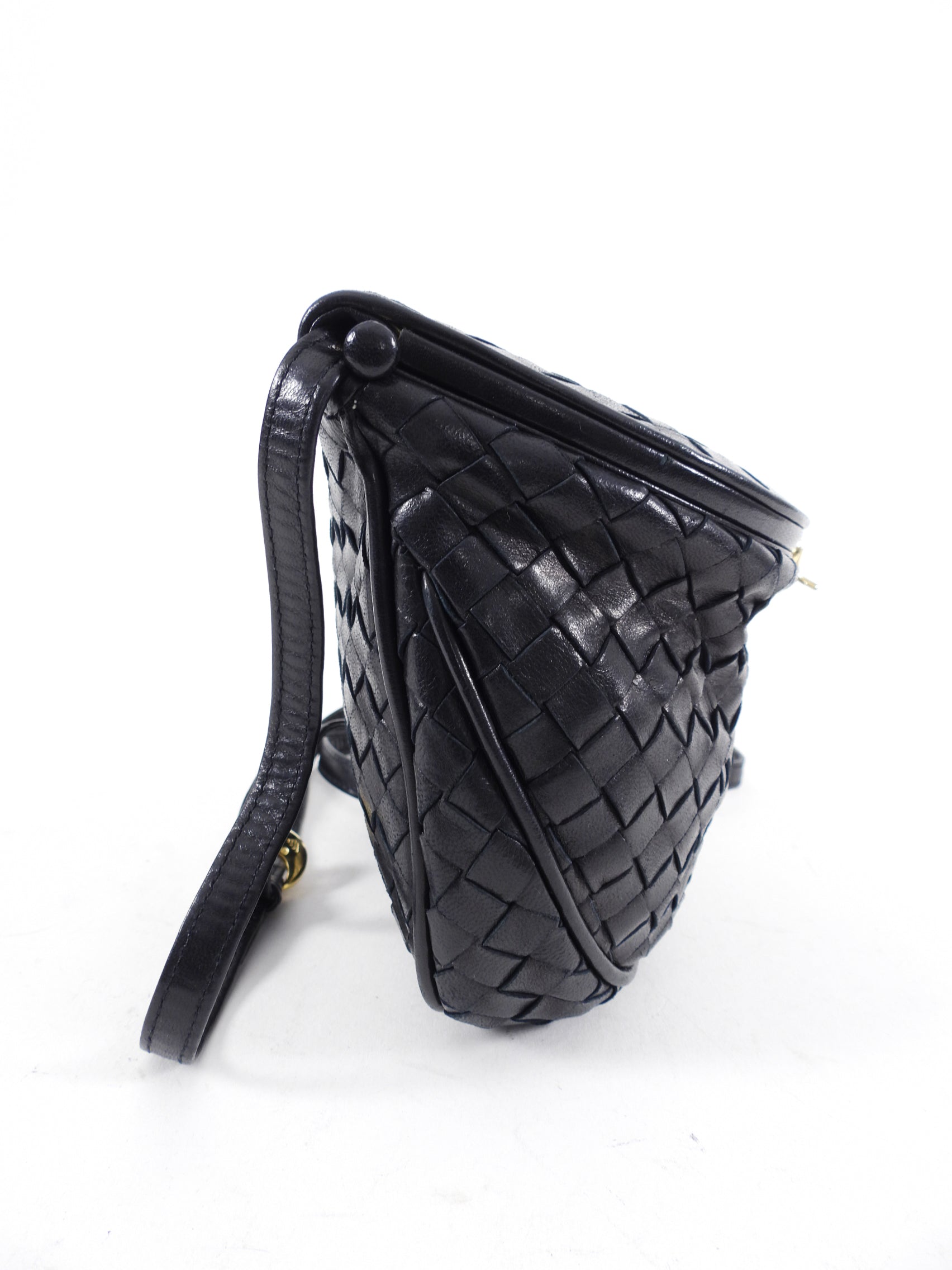Bottega Veneta Vintage 1980s Intrecciato Leather Mini Crossbody Bag - Retro Luxury Handbag for Women, Perfect for Evening Parties & Date Nights