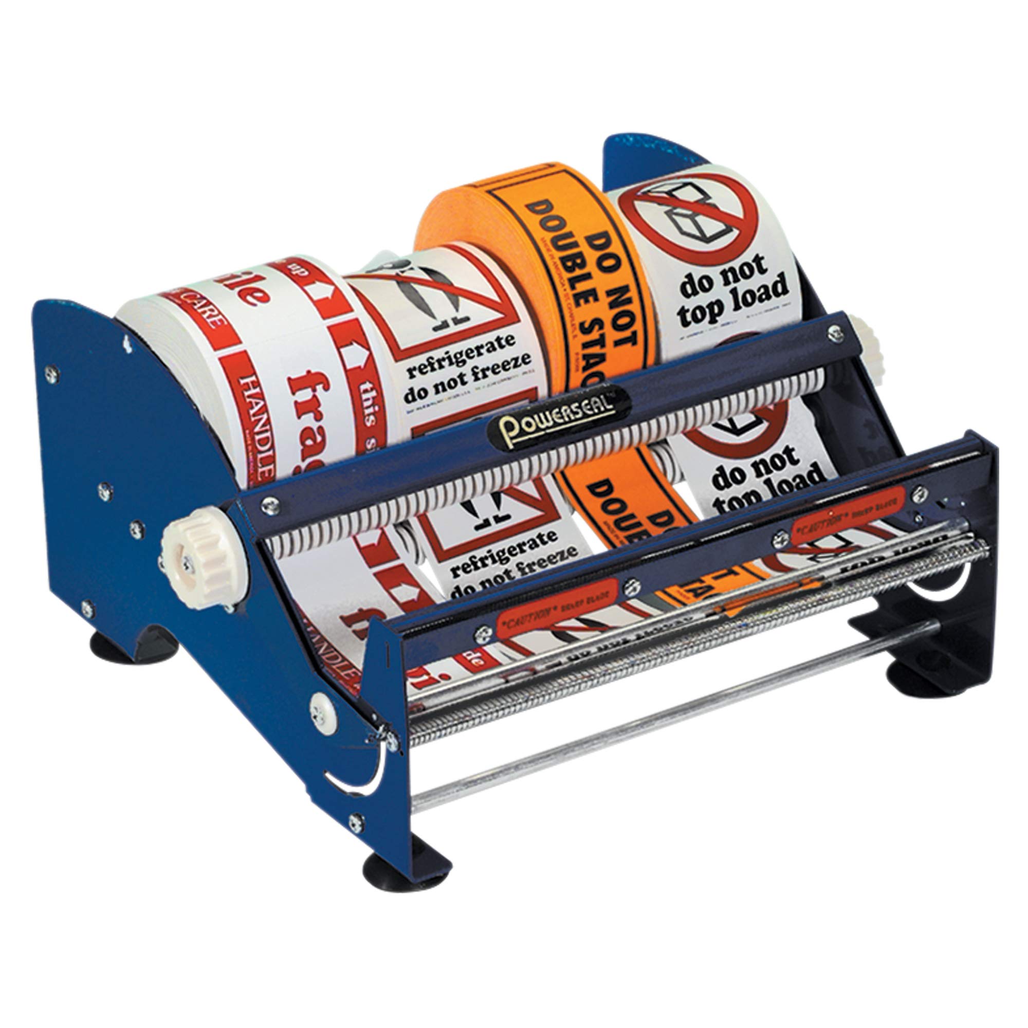 Tape Logic TLSL9512 Blue Table Top Label Dispenser - Perfect for Office, Retail & Warehouse Labeling Needs