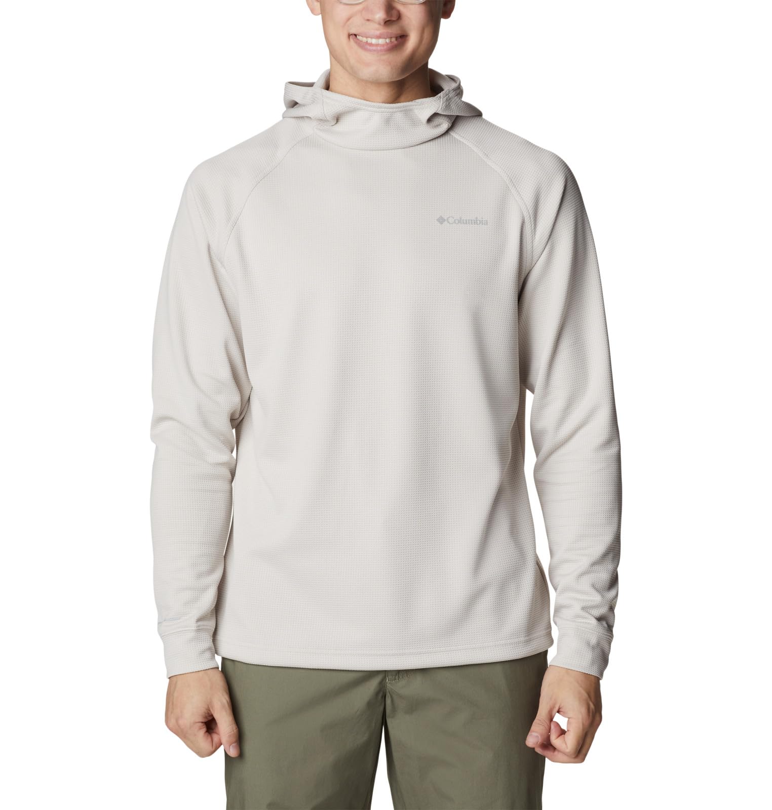 Columbia Men's Black Mesa Waffle Knit Hoodie - Warm Fleece-Lined Pullover for Hiking & Outdoor Activities | Casual Winter Wear for Men